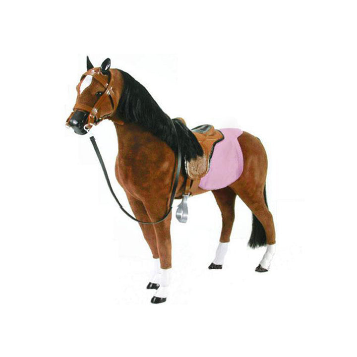 18" Doll - 19" Light Brown Fabric Horse