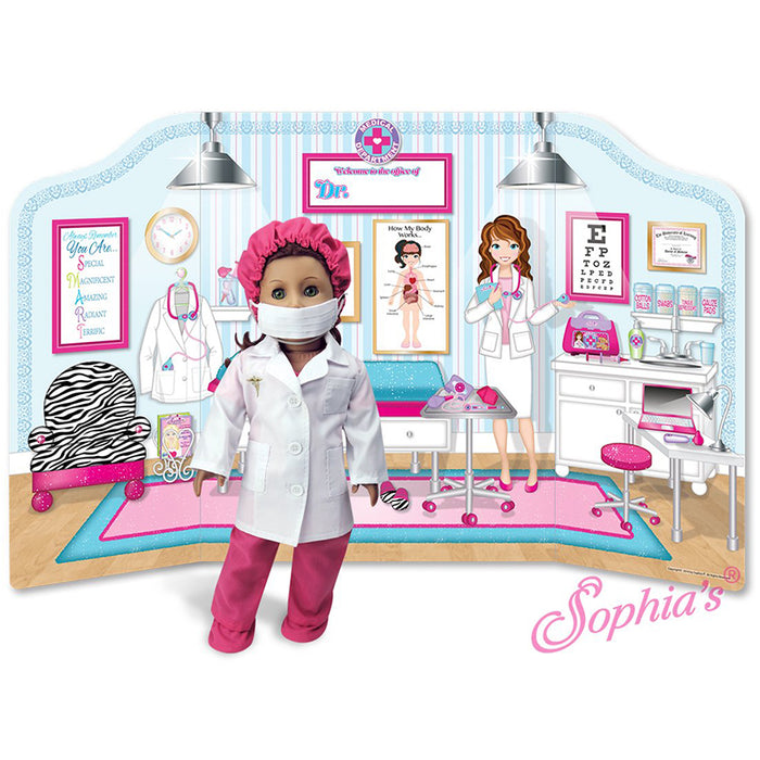 18" Doll Medical Office Reversible Playscene